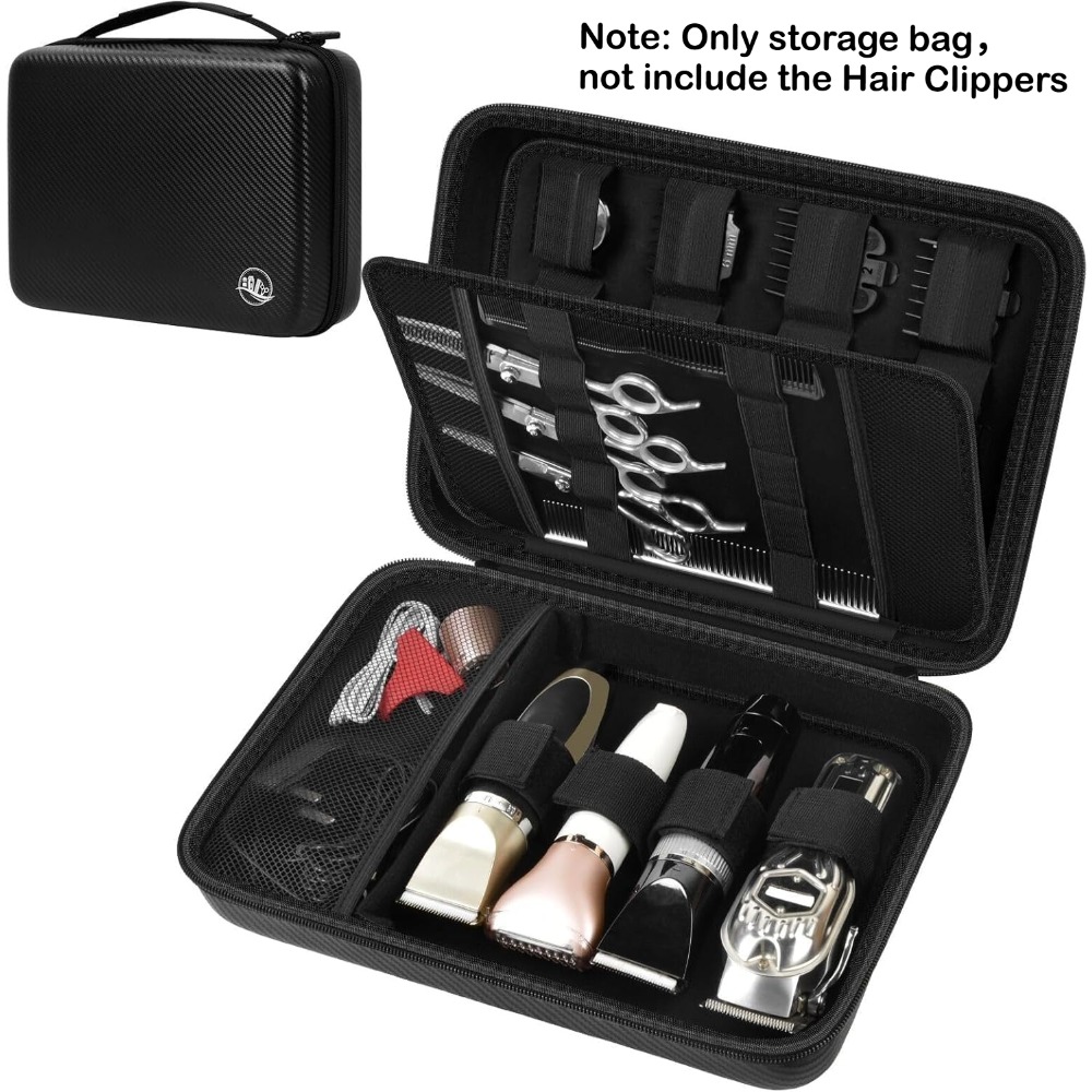 Mens Grooming Box - Hair Cutting Barber Supplies Organizer Bag,
