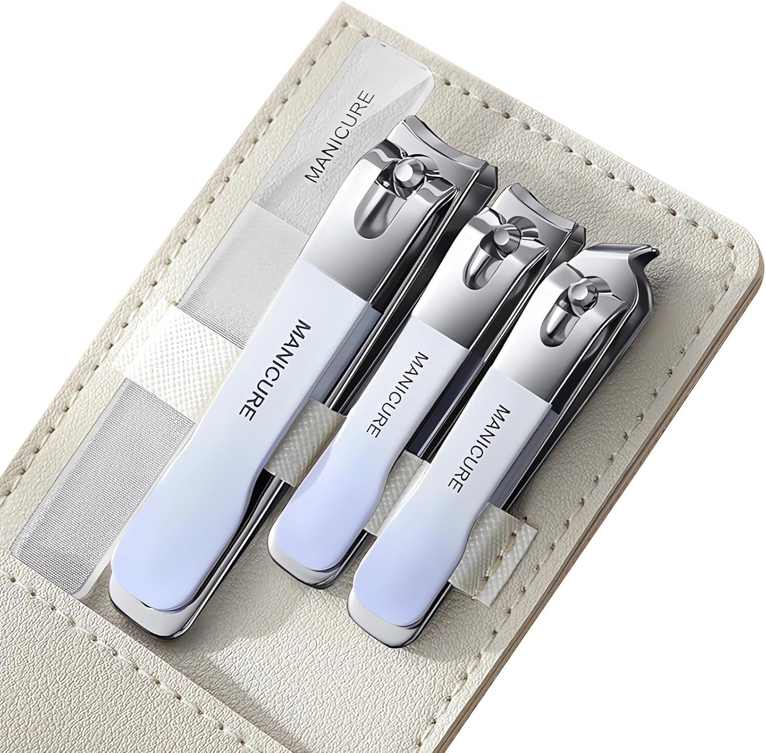 Mens Grooming Box - 4 Pcs Manicure Set Stainless Steel