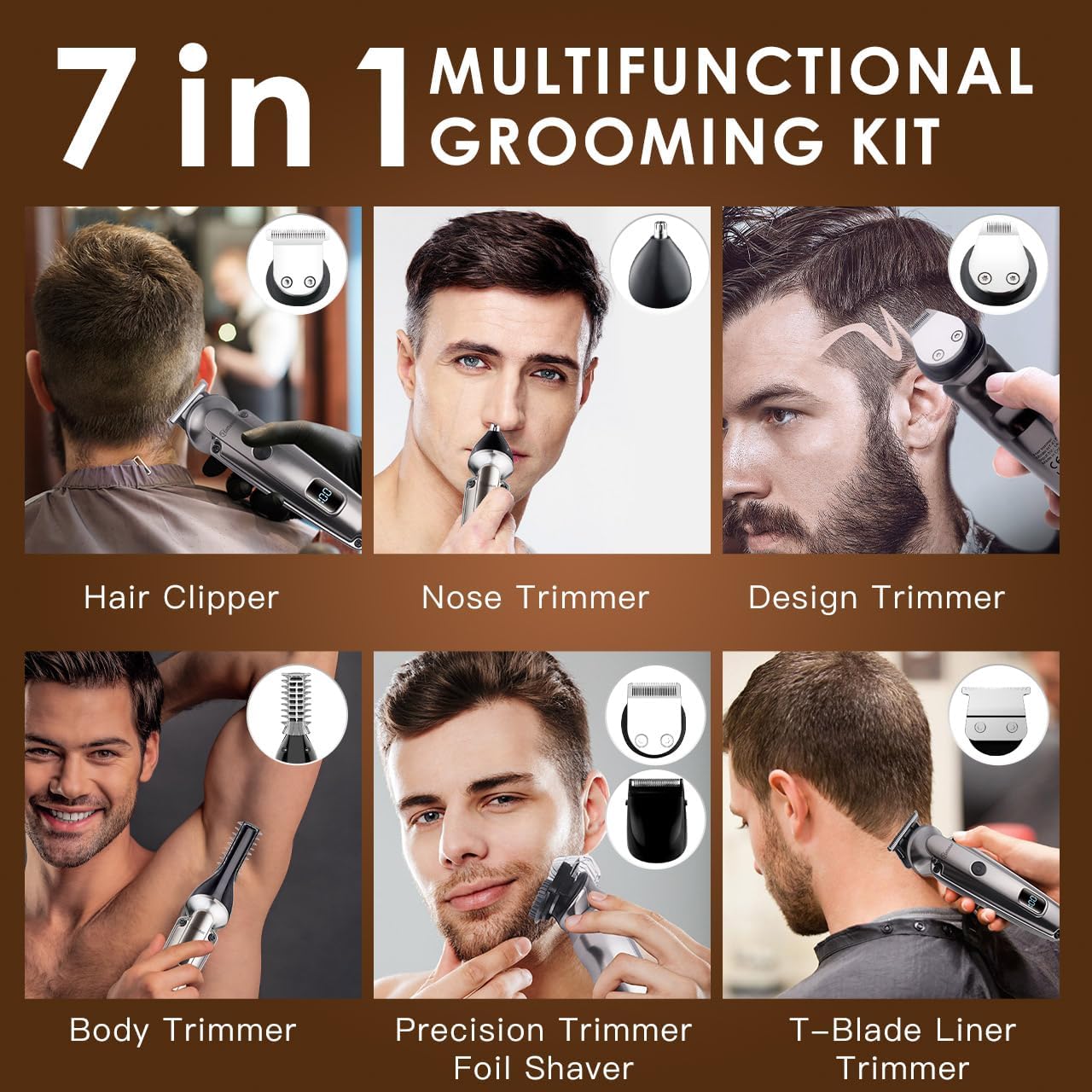 7-in-1 Beard Trimmer for Men,  – Men'S Grooming Images recenzja i cena