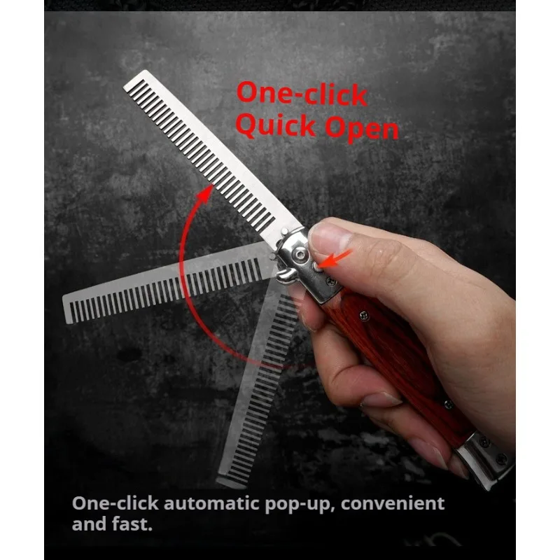 Folding Spring Hair Comb with  – Men'S Grooming Tonic recenzja i cena