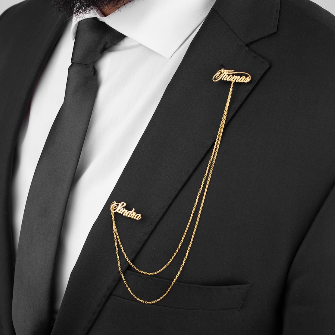 Custom Double Name Brooch Men  – Men'S Grooming Daily recenzja i cena