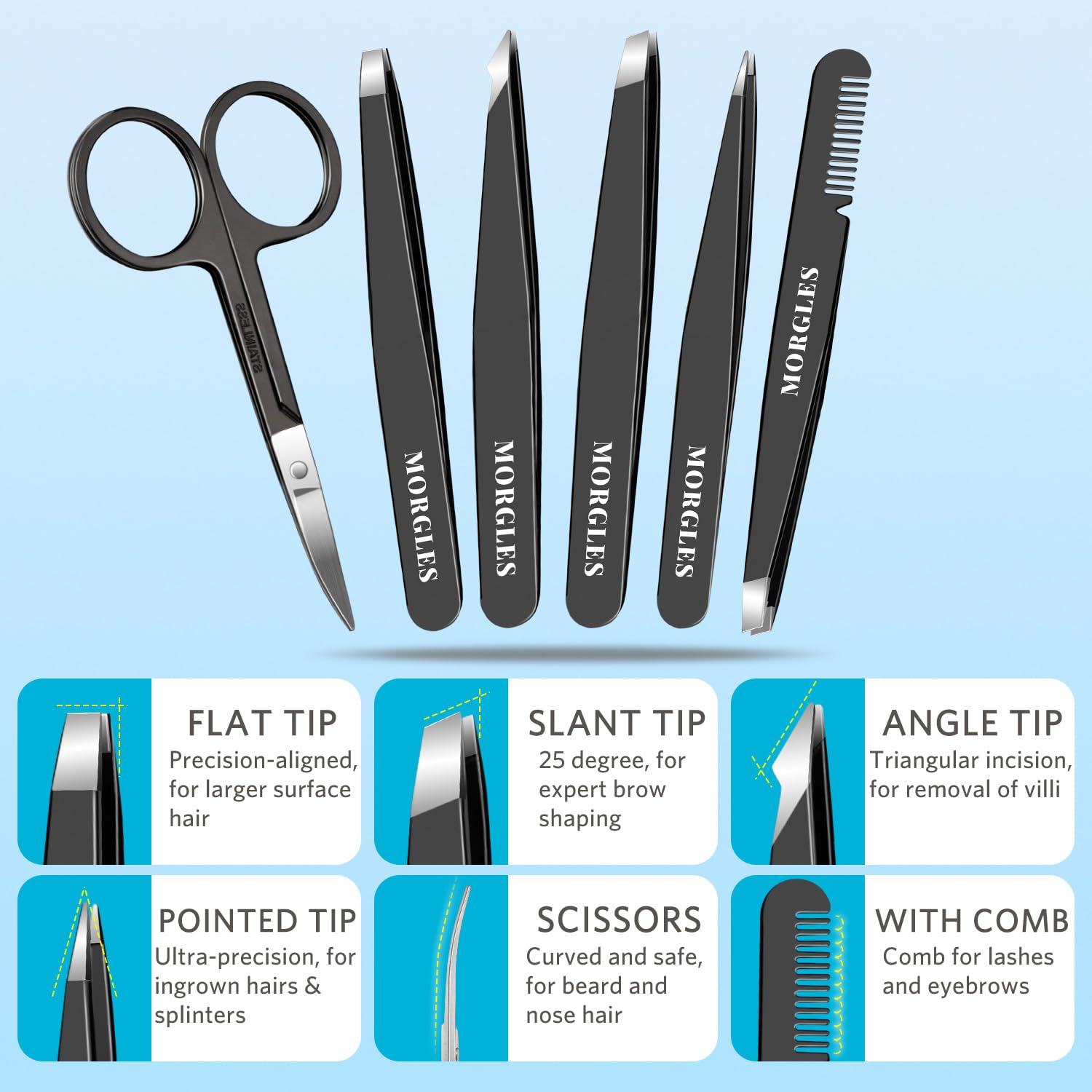 9-Piece Stainless Steel Tweeze – Men'S Grooming Images recenzja i cena