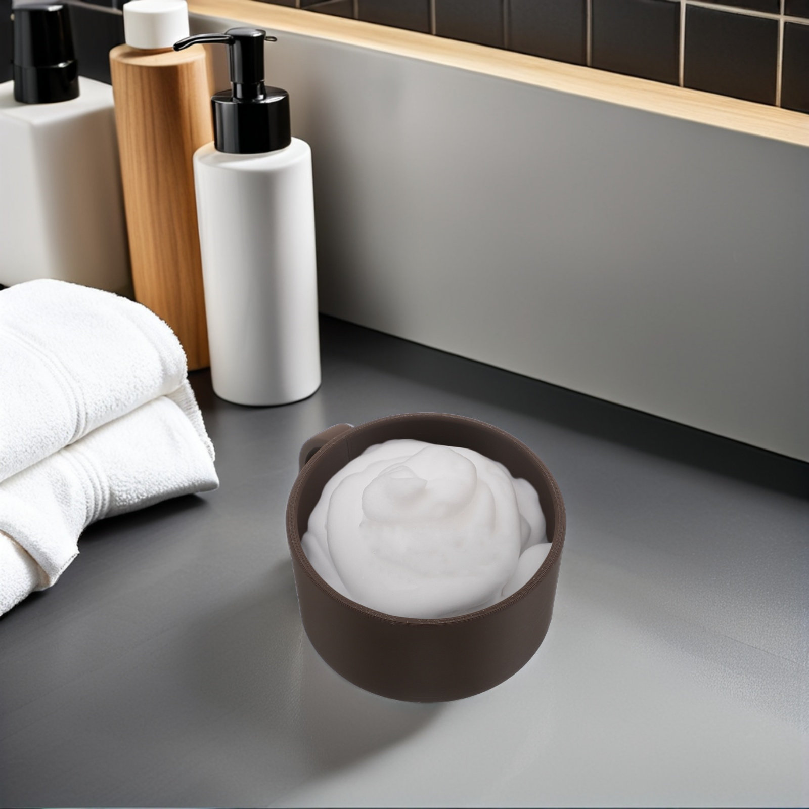 Shaving Bowl for Men Brown Wid – Men'S Grooming Daily recenzja i cena