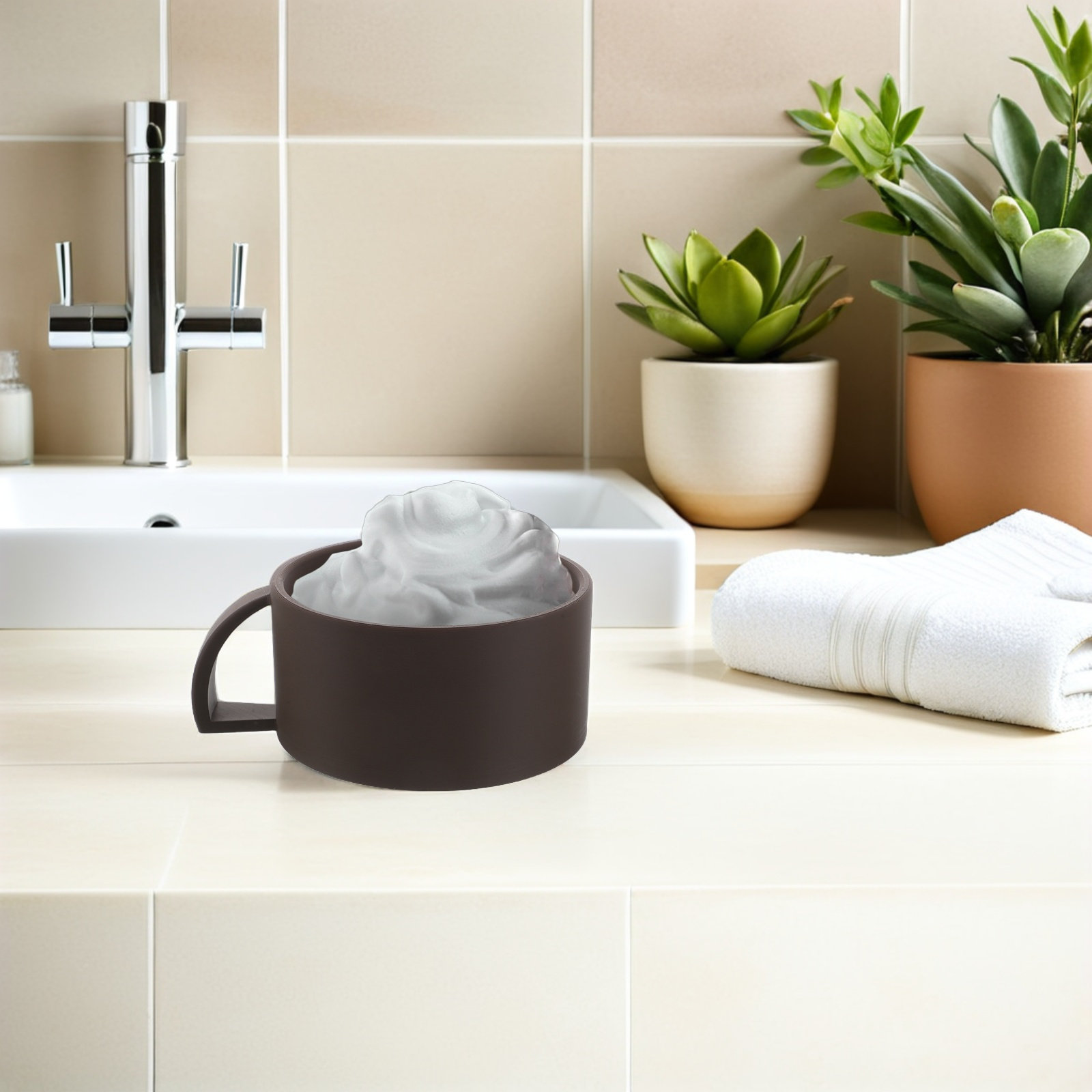 Shaving Bowl for Men Brown Wid – Men'S Grooming Daily recenzja i cena