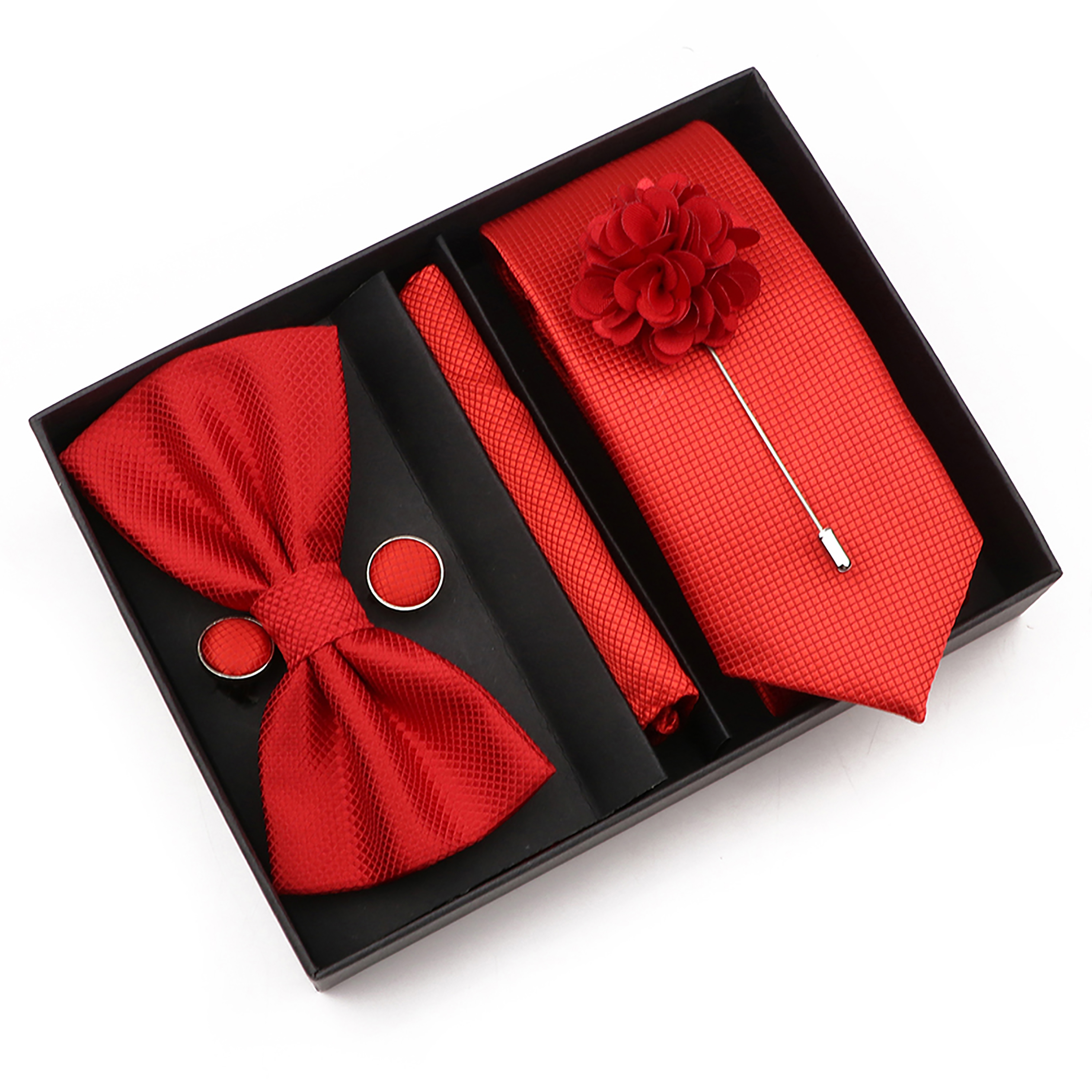 New Style Tie Set Solid Color  – Mens Grooming Box recenzja i cena