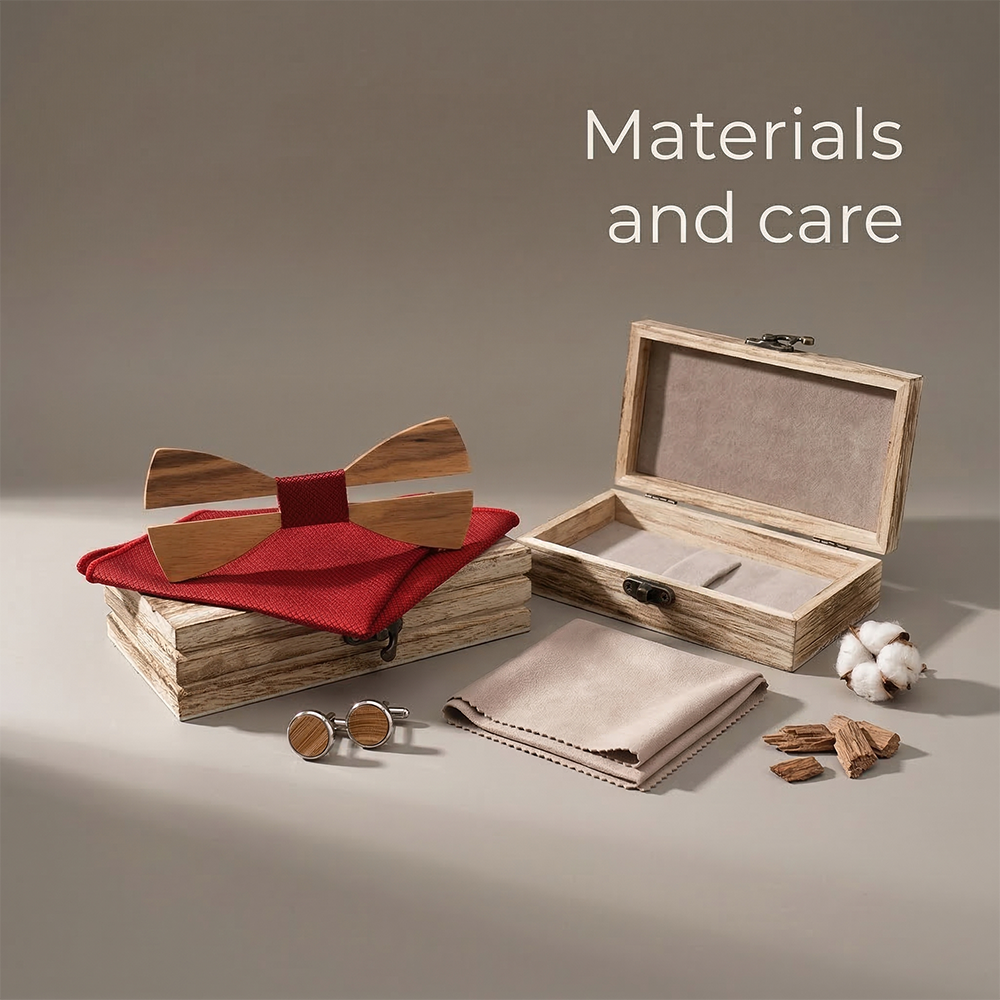 Mens Wooden Bowtie Set Minimal – Mens Grooming Box recenzja i cena