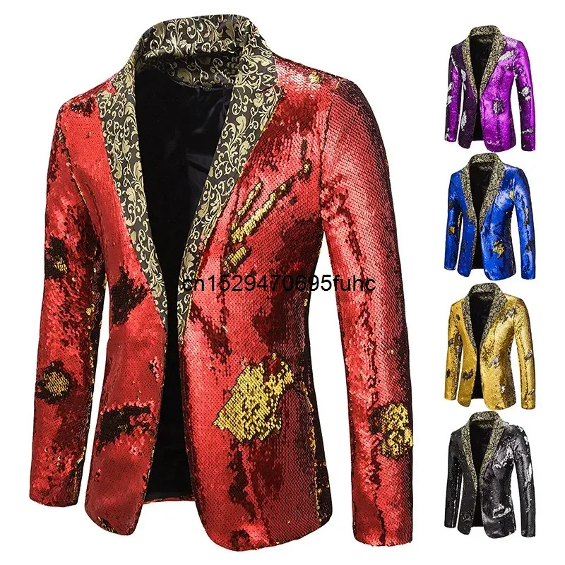 Men Blazer Shiny Sequin Shawl  – Men'S Grooming Club recenzja i cena