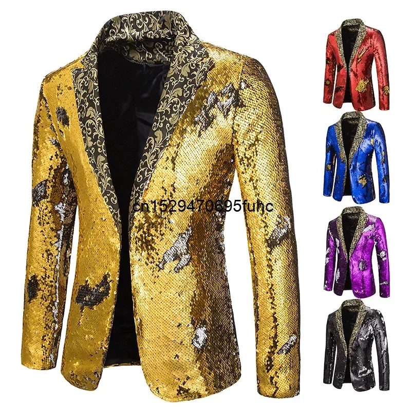 Men Blazer Shiny Sequin Shawl  – Men'S Grooming Club recenzja i cena