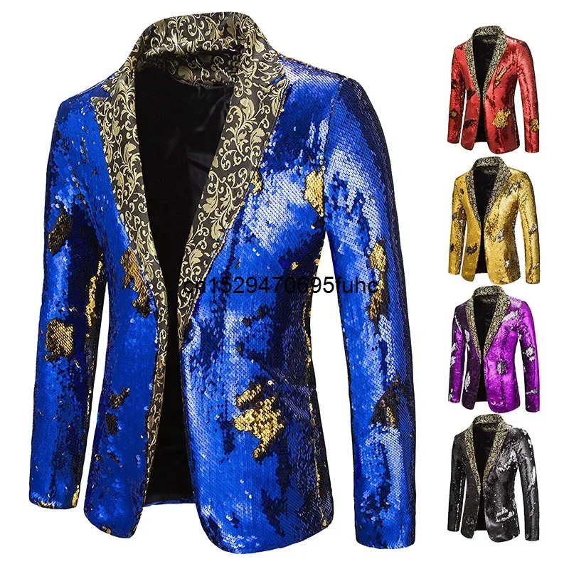 Men Blazer Shiny Sequin Shawl  – Men'S Grooming Club recenzja i cena