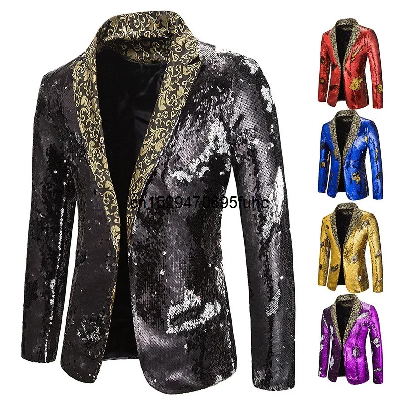 Men Blazer Shiny Sequin Shawl  – Men'S Grooming Club recenzja i cena