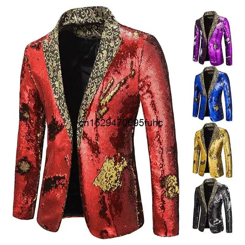 Men Blazer Shiny Sequin Shawl  – Men'S Grooming Club recenzja i cena