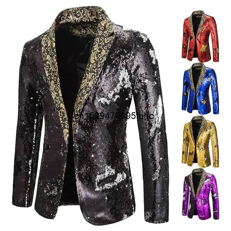 Men Blazer Shiny Sequin Shawl  – Men'S Grooming Club recenzja i cena