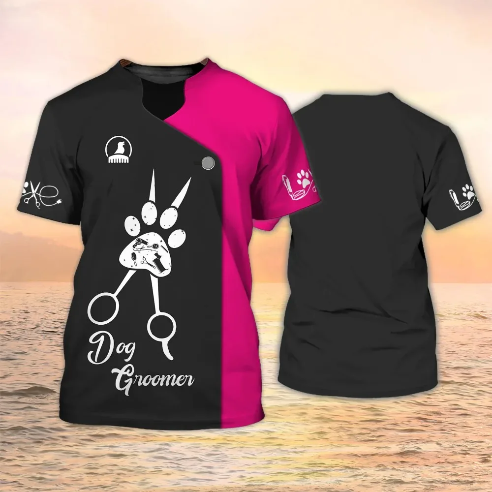 Dog Groomer 3d Print T-shirt F – Men Grooming Quotes Short recenzja i cena