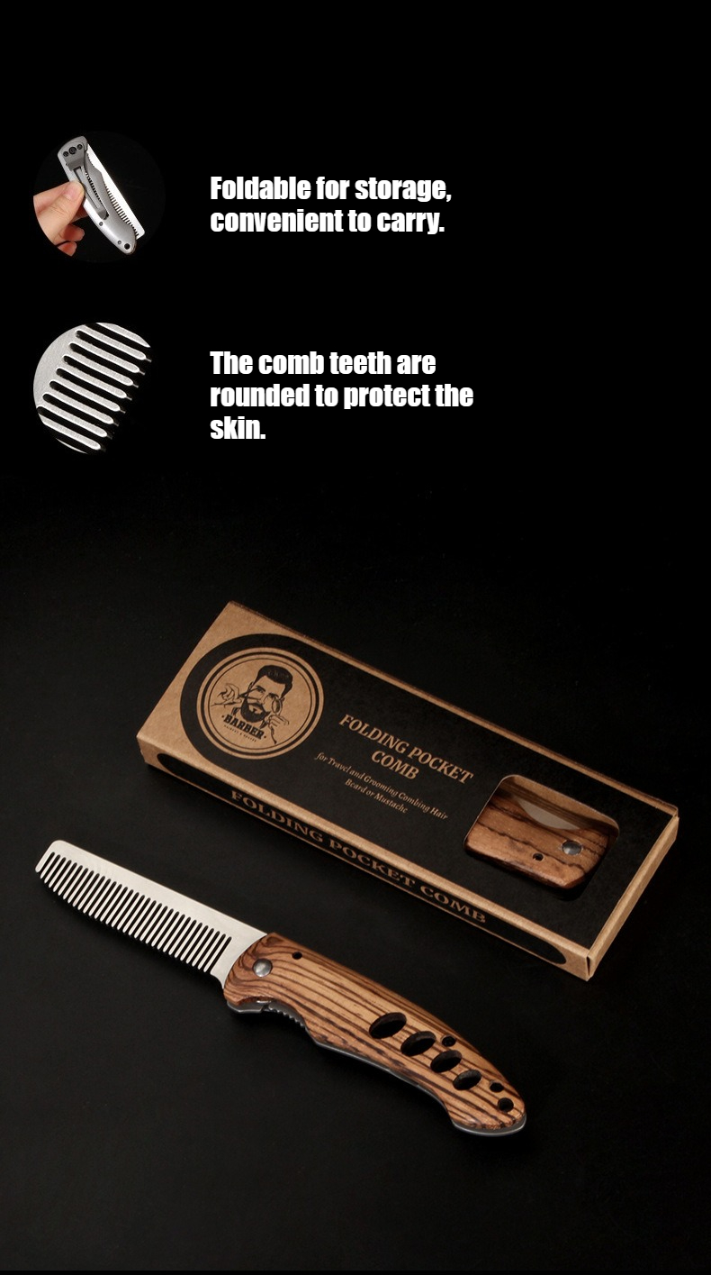 Solid Wood & Metal Folding Bea – Mens Grooming Box recenzja i cena