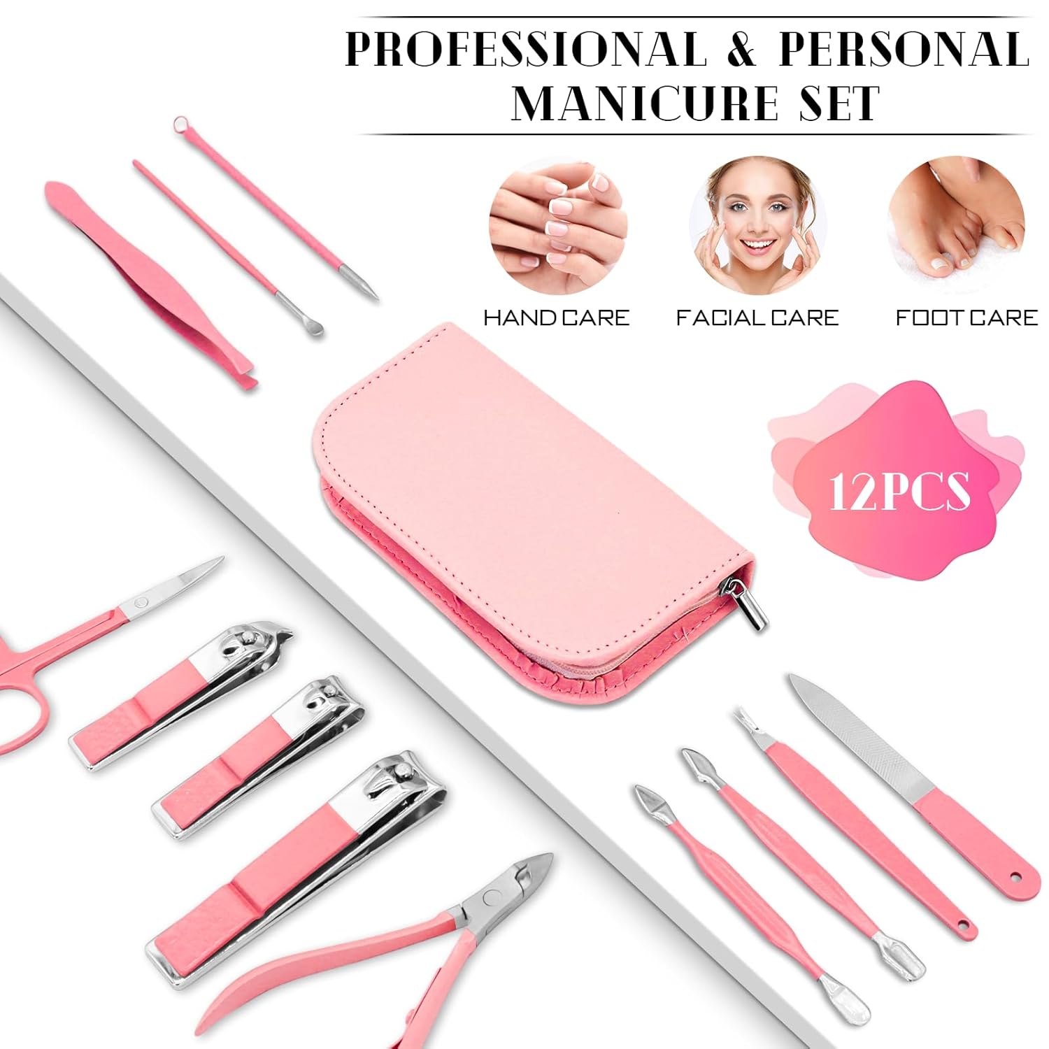 12 Pcs Manicure Pedicure Set w – Men'S Grooming Images recenzja i cena