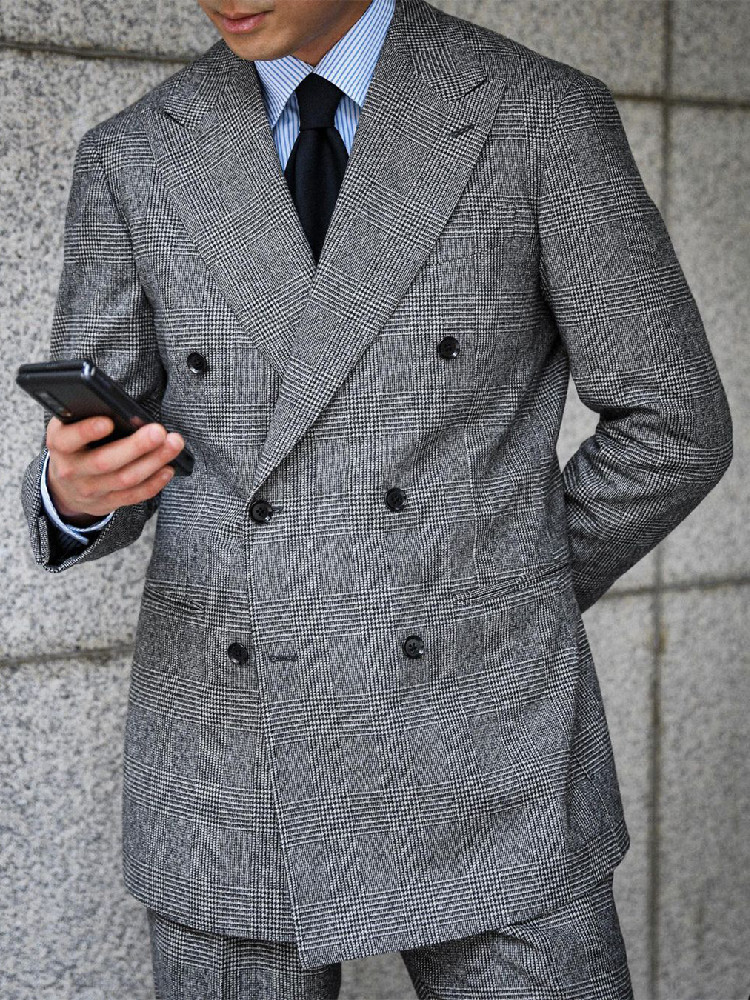 Business Plaid Men Suit 2 Piec – Men'S Grooming Daily recenzja i cena