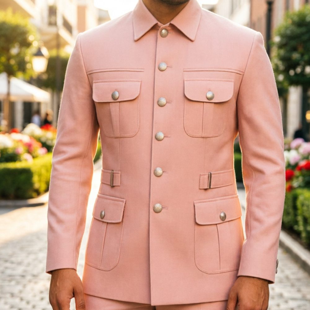 Safari Men Suits Chic Burgundy – Men'S Grooming Utilities recenzja i cena