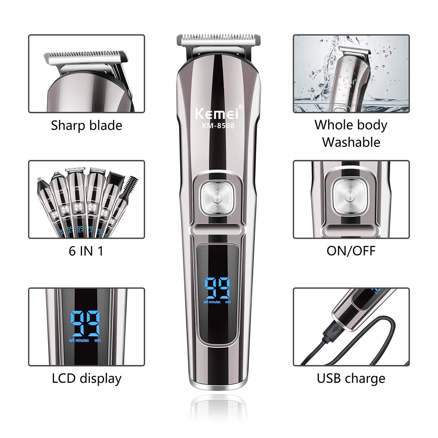 Kemei Professional Multifuncti – Mens Grooming Box recenzja i cena