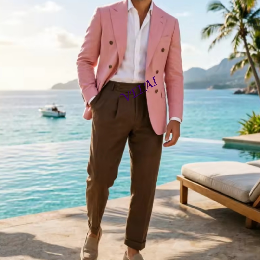 Customized2 Piece Beige Linen  – Men'S Grooming Daily recenzja i cena